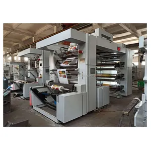 6 Colour 4 Color Machine Flexographic Flexo Printing Machine With Cutter