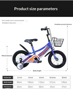 Suministro Directo de Fábrica de Bicicletas Infantiles de Acero para Niños de 3 a 9 Años Bicicletas para Niños y Niñas con Ruedas de Entrenamiento y Pedales - Product Image 3