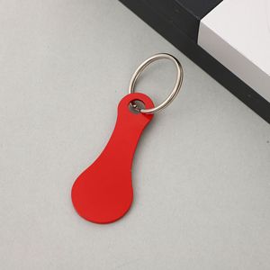 <b>Custom</b> Logo Supermarket Shopping Cart Chip Trolley Token Coin Keychain Metal Keyring - Product Image 3