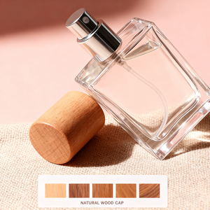 Botella de Perfume de Vidrio de Cristal Vacía, Recargable, de Lujo, Forma Cuadrada, 30ml 50ml 100ml - Product Image 4