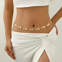 Chaîne de taille Boho Soleil et Lune |   Chaîne de ventre superposée sexy pour les vacances à la plage |   Bijoux de corps en métal ajustables pour femmes