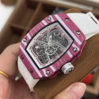 Montre de Luxe Homme à Quartz 37,5 mm, Cadran Squelette Tonneau, Bracelet en Silicone Lumineux, Montre-Bracelet pour Homme
