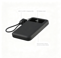 Günstiger Preis Eingebautes Lanyard-Kabel Schnelles Laden Typ-C LCD-Display Schlankes Design Tragbarer 10000mAh 22,5W Schnellladegerät 2-in-1 OEM