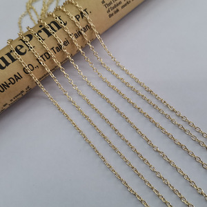 Gold 16K <b>Cross</b> O Ring <b>Chain</b> 0.6mm For DIY Headband Bridal Accessories Jewelry Making Supplies - Product Image 1