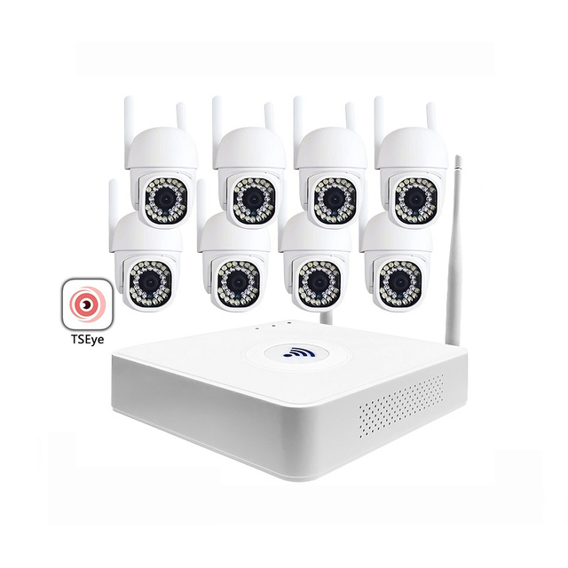 8CH TSEye 2MP 3MP 5MP Full Color Night Vision Mobile View Wireless Wifi Network Camera Kit NVR CCTV System for Home Used
