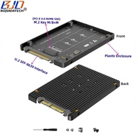 Kartu Adaptor SSD U.2 SFF-8638 Interface ke NGFF M.2 Key M/B+M dengan Casing Plastik untuk SSD NVME M2 2230 2242 2260 2280 Grosir Pabrik