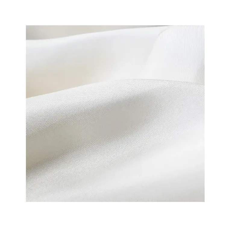 متوفر في المخزن 100% قماش حرير أبيض من قماش التويل الحريري الخالص