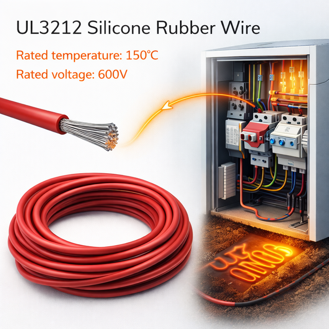 UL3212 Stranded 600V Flexible Silicone Rubber Insulated High-Temperature Electrical Cable for Auto & Industrial Use