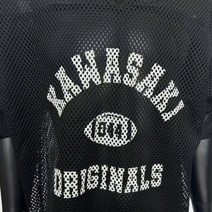 Sublimation personnalisée Col côtelé Jersey 180gsm Noir Sports Wave Label Jersey Big Mesh Séchage rapide Casual Jersey - Product Image 5