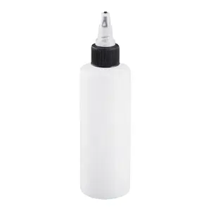 Fles Groothandel Maatwerk 120Ml Cilindrische Hdpe Plastic Twist Top Plastic Zeefdruk Lotion Persoonlijke Verzorging Crown Cap