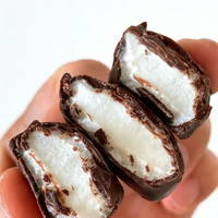 Cokelat Batangan Susu Hitam Halal Grosir, Cokelat Renyah Berlapis Permen Kapas, Camilan Manis, Marshmallow Lembut Isi Cokelat