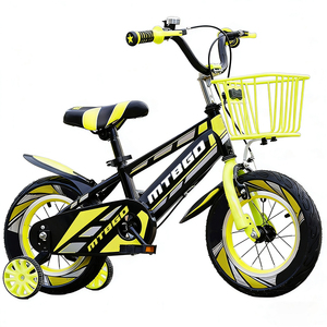 Vélo enfant MTBGO 14 pouces, 3-<span class=keywords><strong>8</strong></span> <span class=keywords><strong>ans</strong></span>, importé, simple vitesse, rose, 2 roues, fourche en acier, avec panier, pour filles - Product Image 3