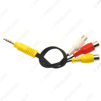 Adaptateur audio-vidéo TRRS 3,5 mm vers 3 RCA femelle, câble convertisseur standard pour haut-parleur de voiture, lecteur DVD, câble AUX 25 cm