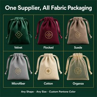Pochette personnalisée en suède avec cordon de serrage, sac à bijoux en microfibre douce avec logo imprimé pour l'emballage de bagues et de boucles d'oreilles