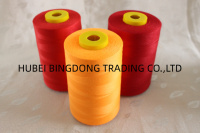 Fil en polyester 100 % teint, haute ténacité, sans nœuds, écologique, certifié Oeko-Tex, 40s/2, couleur, 5000m/cone, 157g/cone, vente en gros