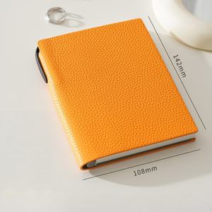 Haute qualité <span class=keywords><strong>bon</strong></span> prix couverture en cuir PU A5 A6 cahier personnalisé reliure thermique parfait cahier rigide avec porte-stylo - Product Image 5