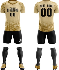 Custom Blue Soccer Jersey Kit Men's Short Sleeve V-Neck Moisture Wicking Uniform with Black Shorts and <b>Socks</b> All Seasons - Product Image 3