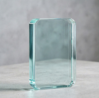 Bloc de verre cristal K9 transparent très vendu - 3 tailles pour gravure laser DIY, affichage photo ou décoration de bureau
