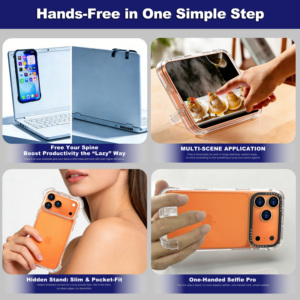 Coques de téléphone personnalisées en TPU transparent et PC, vente en gros avec support pour <span class=keywords><strong>iPhone</strong></span> 17 Air ProMax, fabricant chinois de coques de téléphone imprimées - Product Image 2
