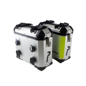 Pazoma Universale Sella Gerla Nastro Bagagli Lato Carrier Case Coppia 36L di Alluminio Del Motociclo Laterale Scatole - Product Image 1