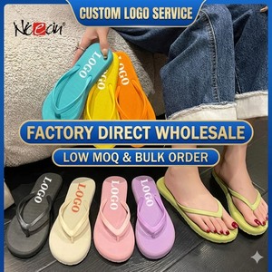 Custom Logo Printed Flip Flops Women Summer Beach EVA <b>Slippers</b> OEM ODM Factory Wholesale Bulk Personalized Sandals - Product Image 2