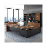 Bureau de direction moderne en bois massif de luxe, directement de l'usine, table de bureau pour manager, écologique, personnalisable