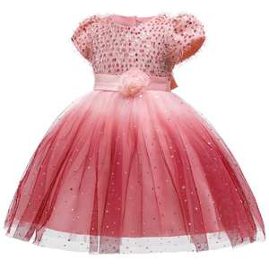Ventes en gros de robes de princesse étoilées pour enfants, robes de soirée à paillettes, robes de fantaisie pour filles - Product Image 5