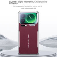 Funda de Teléfono de Cuero PU con Electrochapado para Xiaomi 17 Pro Max 17Ultra 15Ultra con Soporte para Lente y Protección Antigolpes