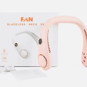 Ventilateur de cou sans pales portable avec écran numérique, recharge USB, pour le sport et les voyages - Product Image 2