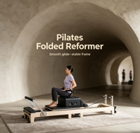 Reformer Pilates en Bois Vérifié par l'Industrie MJD, Structure Stable et Robuste pour Espaces de Fitness Professionnels, Systématique