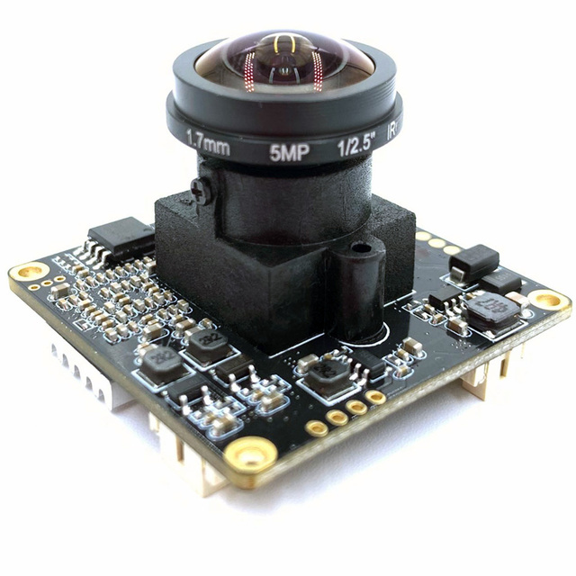 Hot Sales 38*38mm 1/3" CMOS H.265 Dual-stream 8.0MP Starlight Low Light 0.001Lux IP Camera Module 1.8mm Fisheye Lens