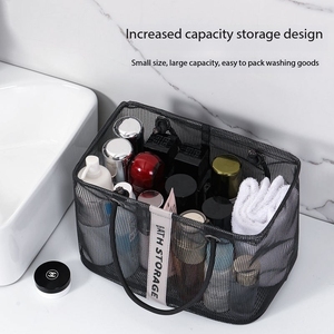 <span class=keywords><strong>Cestino</strong></span> di Scarico Rettangolare Pieghevole in Rete 2in1, Organizer da Viaggio per Cosmetici e Articoli da Toilette, Contenitore Portatile Grande per Nuoto - Product Image 4