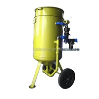 KAITECH Mini souffleur de sablage certifié CE 200L, machine de ponçage manuelle portable, capacité de stockage de sable de 200kg, 0.2m, 0.8MPa, facile à utiliser