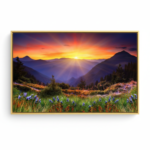 Gold <b>Framed</b> Nature View: Printed Mountain Landscape Canvas Art,WRAPPED CANVAS - Product Image 2