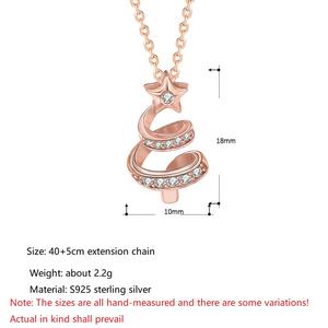 Christmas <b>Tree</b> Necklace Women S925 Sterling Silver Niche <b>Light</b> Luxury Senior Sense of Fall and Winter Jewelry Holiday Gift - Product Image 6