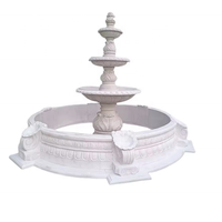 Fontaine murale décorative de jardin en marbre jaune, cascade d'eau, fontaine extérieure traditionnelle, 300 cm, 110-230 V, durable