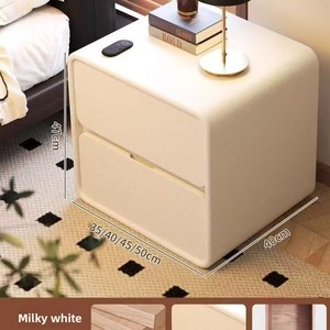2025 Neuer Luxuriöser Moderner Minimalistischer Massivholz Schlafzimmer Nachttisch |   Einfacher Kompakter Nachttisch & Möbelorganizer für Zuhause - Product Image 2