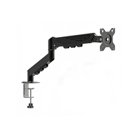 Support d'écran de bureau simple en gros, bras articulé à ressort à gaz en fer, réglable, compatible VESA, de 10 à 32 pouces, en stock, noir