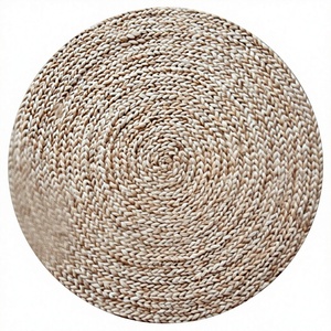 Tapis réversible tressé à la main en jute et laine, pour salon, enfants, nouveauté, adulte, en polybag, uni, revêtement de sol, Uttar Pradesh, 10F, épais - Product Image 1