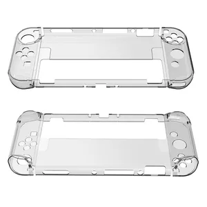 Durável Limpar Case Capa Protetora Joy Con Controlador Forte Transparente Shell Protetor para Nintendo Switch Oled