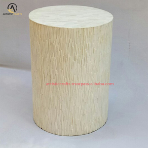 Meubles artisanaux indiens de haute qualité Tabouret console incrusté d'os et de bois au design moderne pour chambre ou appartement - Product Image 5