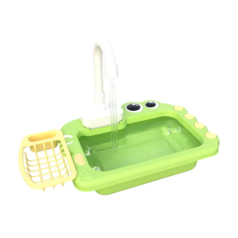 HYおもちゃ子供用野菜洗面器シミュレーション台所用品循環水シンクパズルすべての食器洗い機t