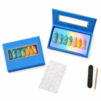 Faux ongles autocollants effet œil de chat, forme stiletto, avec strass et nœud, brillants, réutilisables, personnalisables, vente en gros