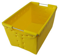 Boîte de rangement empilable en PP Boîte fourre-tout ondulé emboîtable en plastique Corex Boîte postale Fourre-tout postal en plastique ondulé