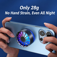 AntarcChill Refroidisseur d'air magnétique puissant en ABS pour jeux, grande dissipation thermique, lumière RGB colorée pour téléphone et tablette