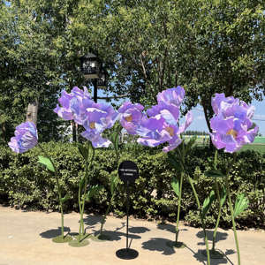 DKB fábrica a granel al por mayor de alta calidad <span class=keywords><strong>flores</strong></span> falsas gigantes tamaño personalizado grandes <span class=keywords><strong>flores</strong></span> gigantes de organza - Product Image 6