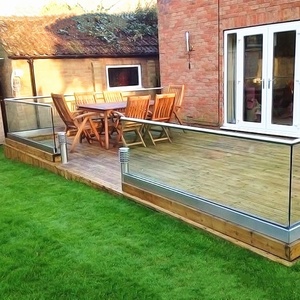 Hyqy tùy chỉnh một lớp rõ ràng hàng rào kính cường lực với độ dày khác nhau cho biệt thự ban công cầu thang nhà hoặc khách sạn - Product Image 3