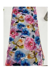 Tissu Chanderi imprimé numérique de haute qualité, 100 GSM, avec broderie, pour la couture et la confection de vêtements - Product Image 6