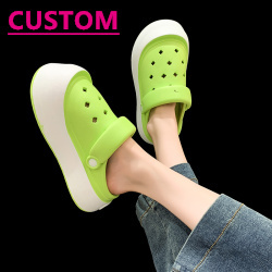 Mode femmes muller chaussures avec talon haut bricolage sabots pour femme personnalisé femmes sabots extérieur en peluche sandales infirmière chaussures - Product Image 5