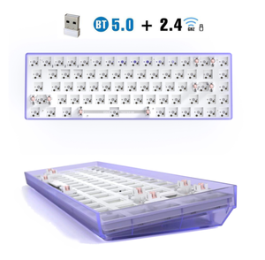 Kit de clavier mécanique de jeu Ancreu Hotswap DIY sans fil 2 modes pour commutateurs 3/5 broches pour <span class=keywords><strong>Cherry</strong></span> MX <span class=keywords><strong>Gateron</strong></span> <span class=keywords><strong>Kailh</strong></span> - Product Image 1